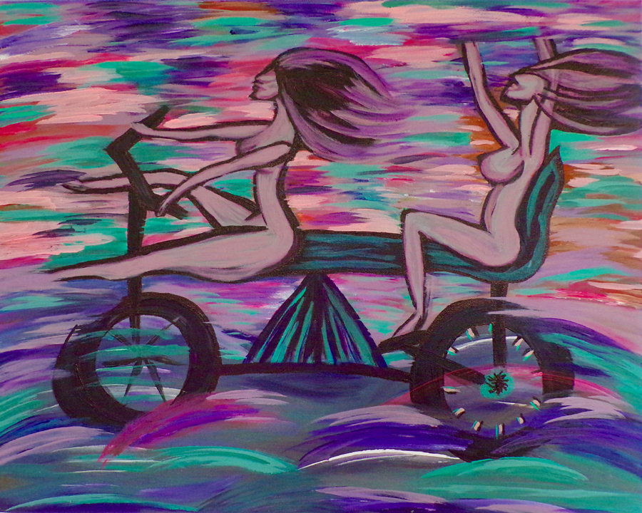 Tandem Bike Into the Ether